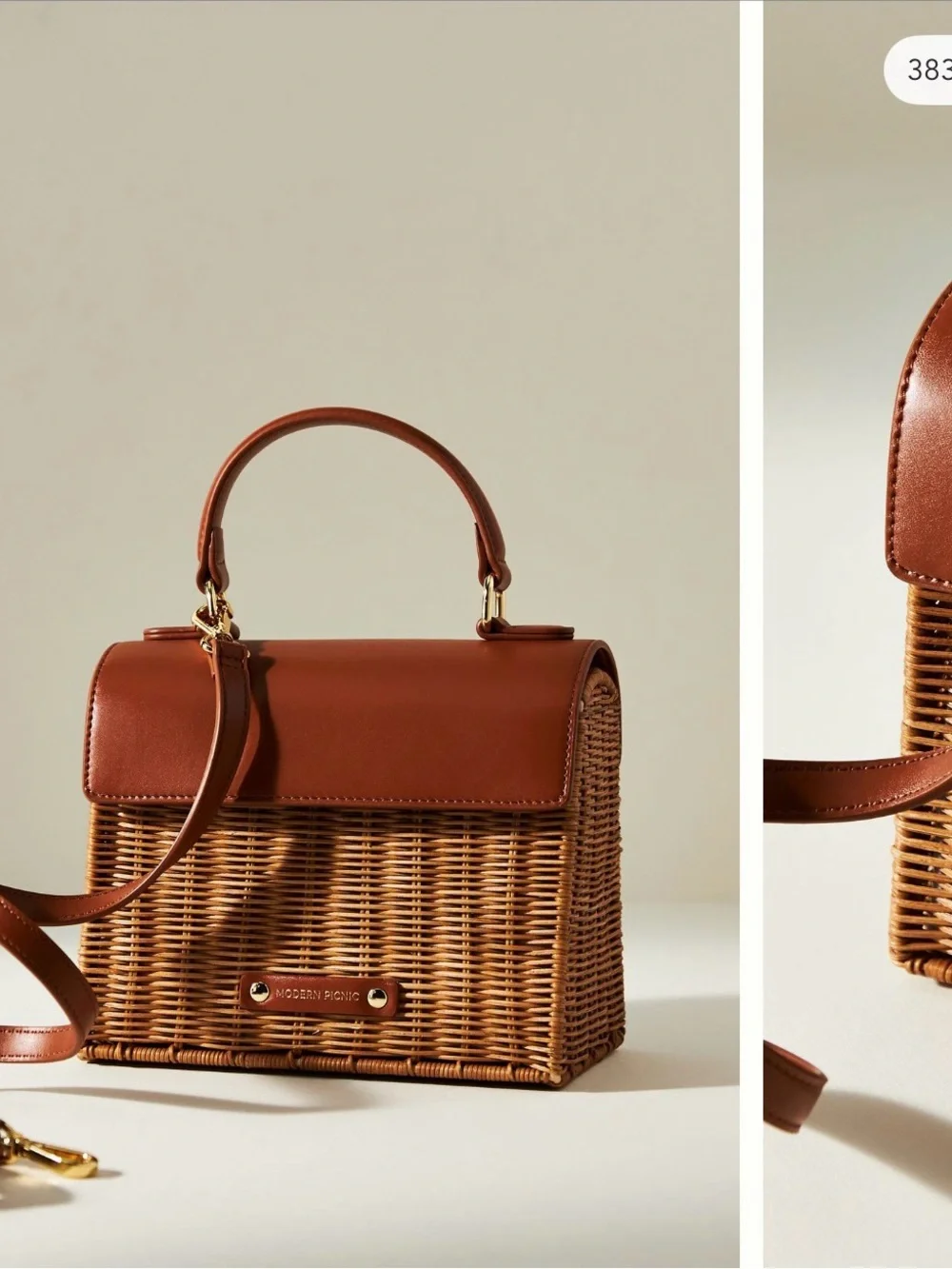 Modern Picnic Mini Wicker Lunch Bag